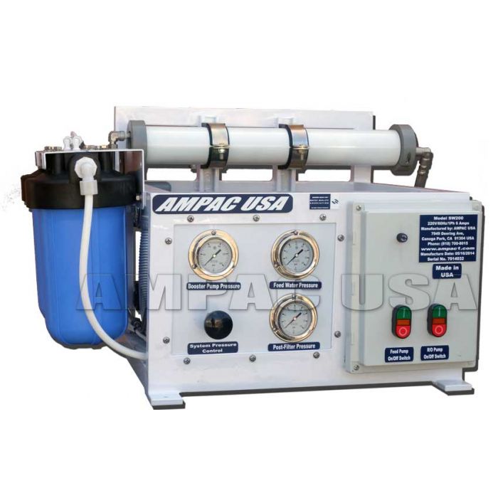 Seawater Desalination Reverse Osmosis Watermaker 200 GPD | 750 LPD